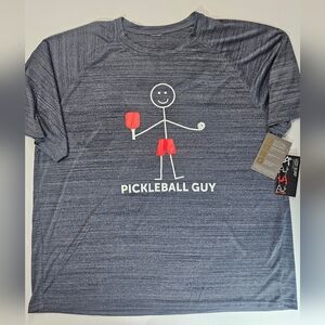 Uzzi Amphibious Gear T-Shirt Mens‎ XXL Carbon Grey Pickle Ball Theme Graphic Tee